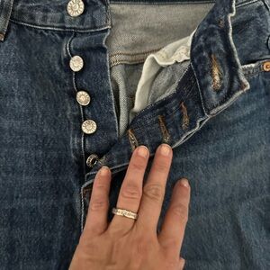 Agolde High Rise Blue Jeans Button Fly